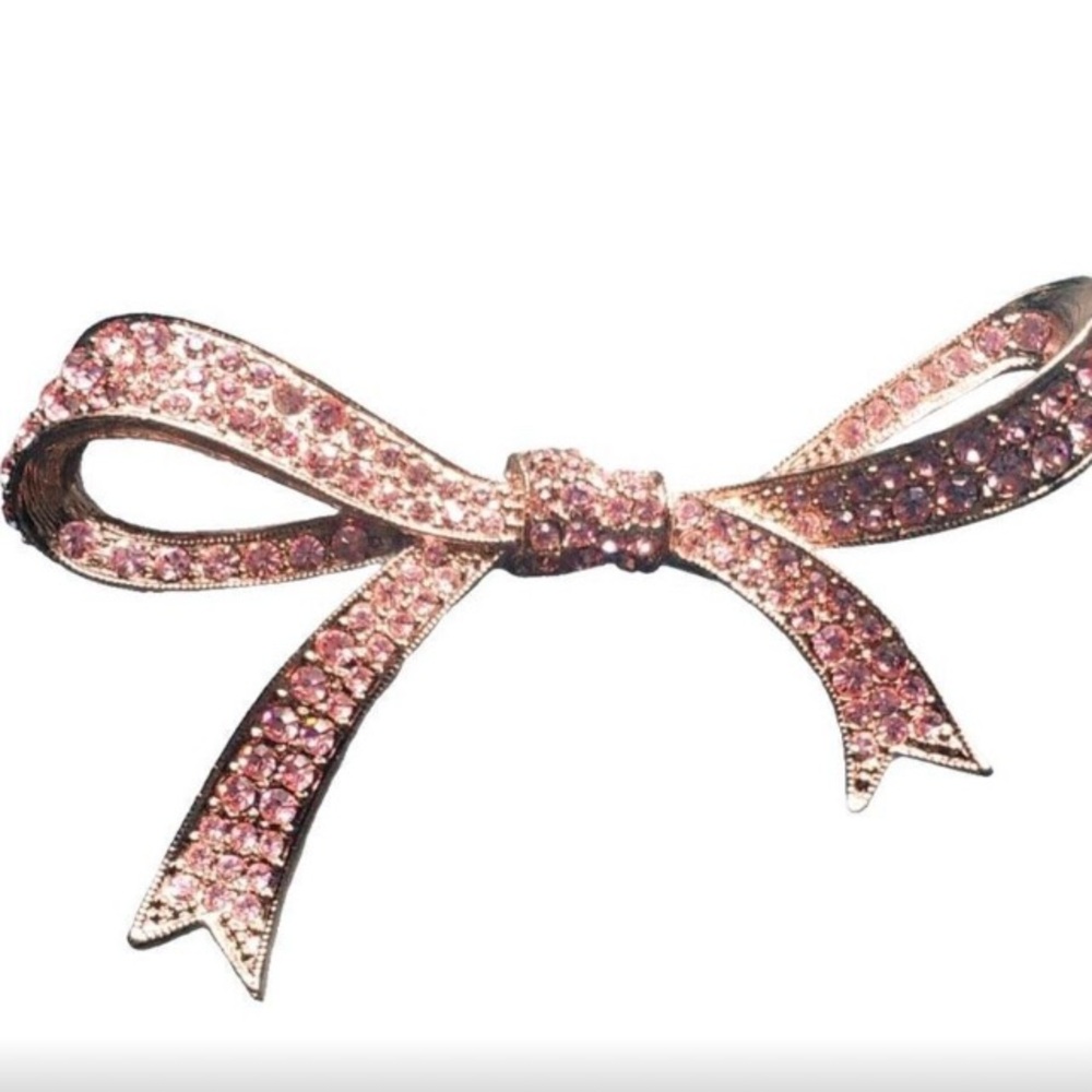 Kenneth Jay Lane Pink Bow Brooch